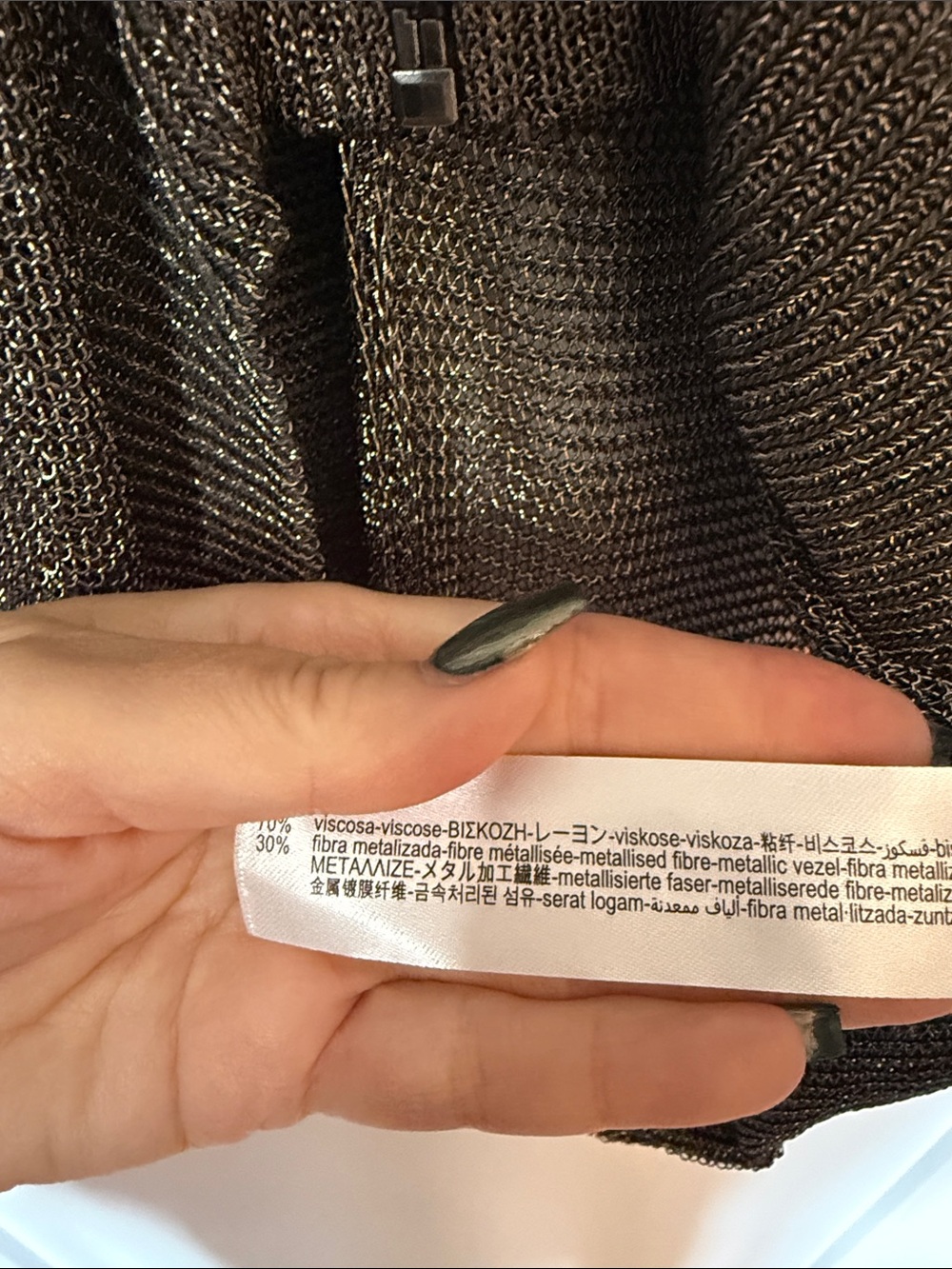 Zara Metallic Mesh Knit Bomber Cardigan|
Size S - Picture 8 of 8